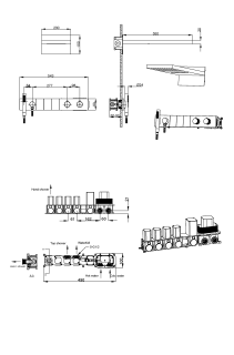 Душевой комплект Boheme Zodiac 133-SGM с термостатом оружейная сталь